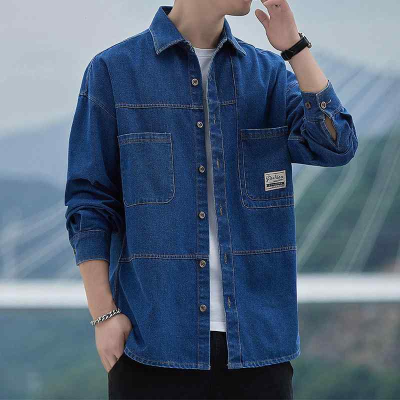 デニムシャツジャケットメンズ秋冬ア...