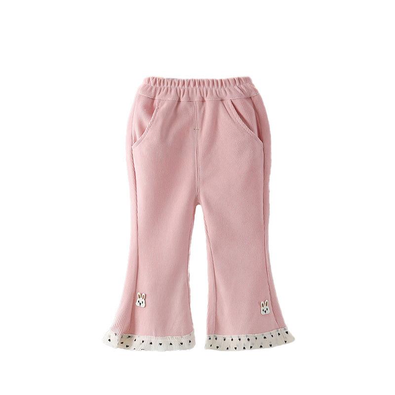 パンツ ベビー 女の子 かわいい カジュアル 普段着 コットン コーデュロイ フレアパンツ ロングパンツ ..