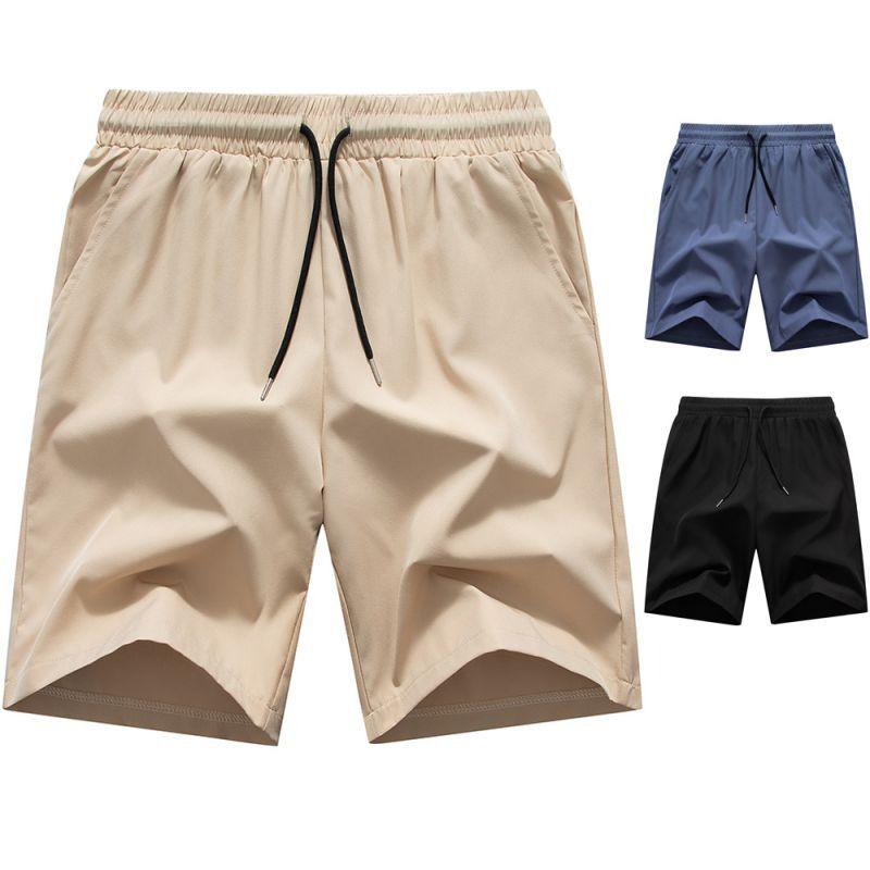 パンツ メンズ ウエストゴム ドローストリング 無地 部屋着 スポーツ カジュアル 薄手 軽量 ポケット付き ストレート ビーチパンツ ハーフパンツ 春夏