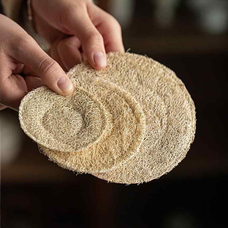 コースター ヘチマ 天然素材 断熱 吸水性 速乾 茶道 紫砂急須 急須マット 茶器 アクセサリー 茶托 ポットマット カップマット おしゃれ モダン シンプル 滑り止め 来客用