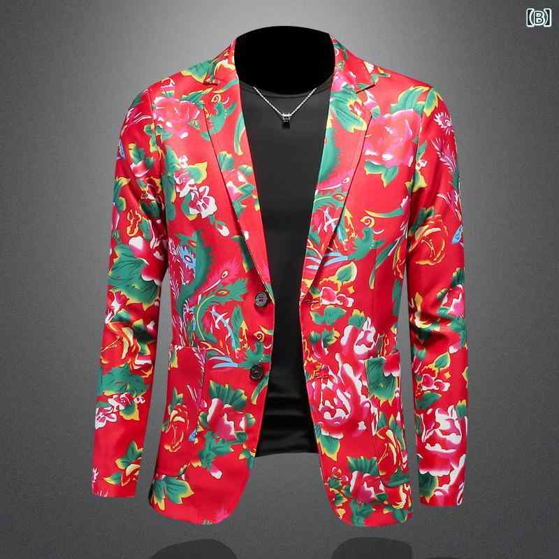 テーラードジャケット メンズ ウォッシャブル スリムフィット コーデュロイ スタイリッシュ カジュアル 春 ノッチドラペル 2つボタン シングルブレスト 長袖 ラウンドヘム ブラック レッド