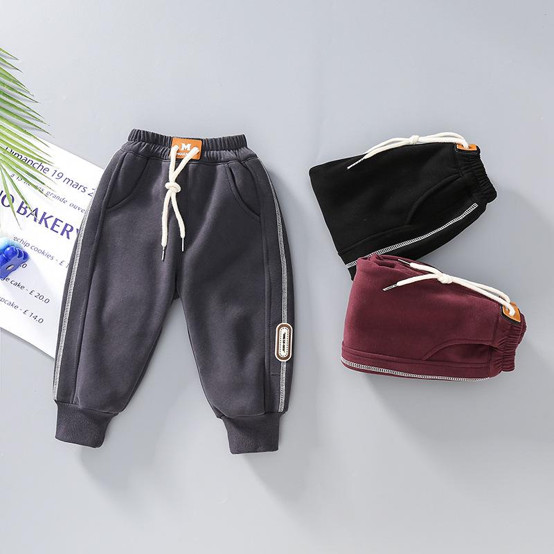 パンツ キッズ 男の子 秋冬 おしゃれ スポーツ 裏起毛 ゆったり ウエストロゴ ロングパンツ コットン ..
