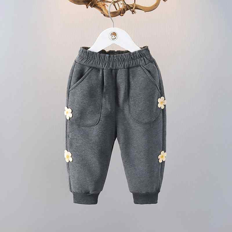 パンツ キッズ 女児 ベビー 裏起毛 冬物 おしゃれ カジュアル コットン 長ズボン ジョガーパンツ シンプル 無地 ウエストゴム ダークグレー ブラック 1歳 2歳 3歳 幼児