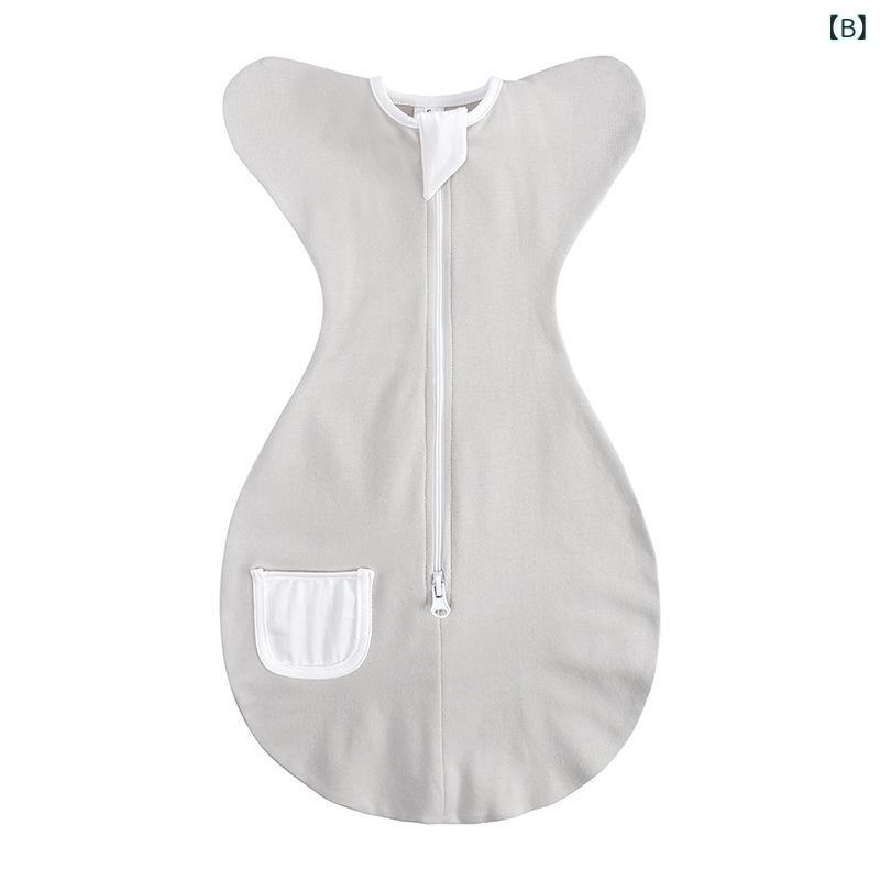 スリーパー ベビー 赤ちゃん ベスト型 袖なし 投降式 寝冷え防止 蹴り出し防止 オールシーズン 薄手 冷房対策 純綿 コットン 無地 ルームウェア 3