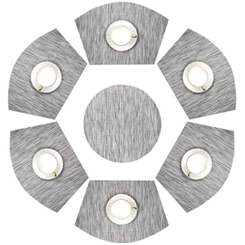 テーブルマット 耐熱 水洗い可能 速乾 PVC 無地 円形 扇形 おしゃれ モダン シンプル ホテル 業務用 家庭用 ランチョンマット ダイニング 食卓 プレースマット