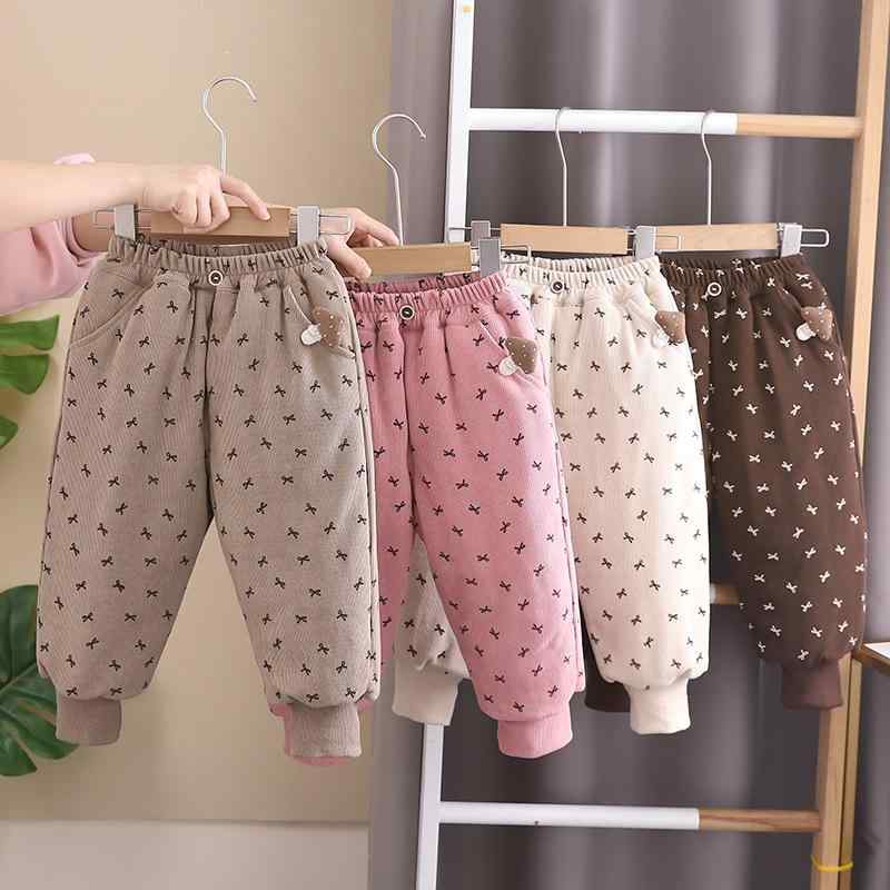 パンツ 女の子 ベビー キッズ 厚手 中綿入り あったか 防寒 コットン きのこ柄 リボン かわいい カジュ..