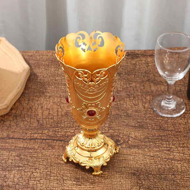 花瓶 ヨーロピアン ライトラグジュアリー ルビー装飾 リビング コーヒーテーブル オブジェ フラワーア..