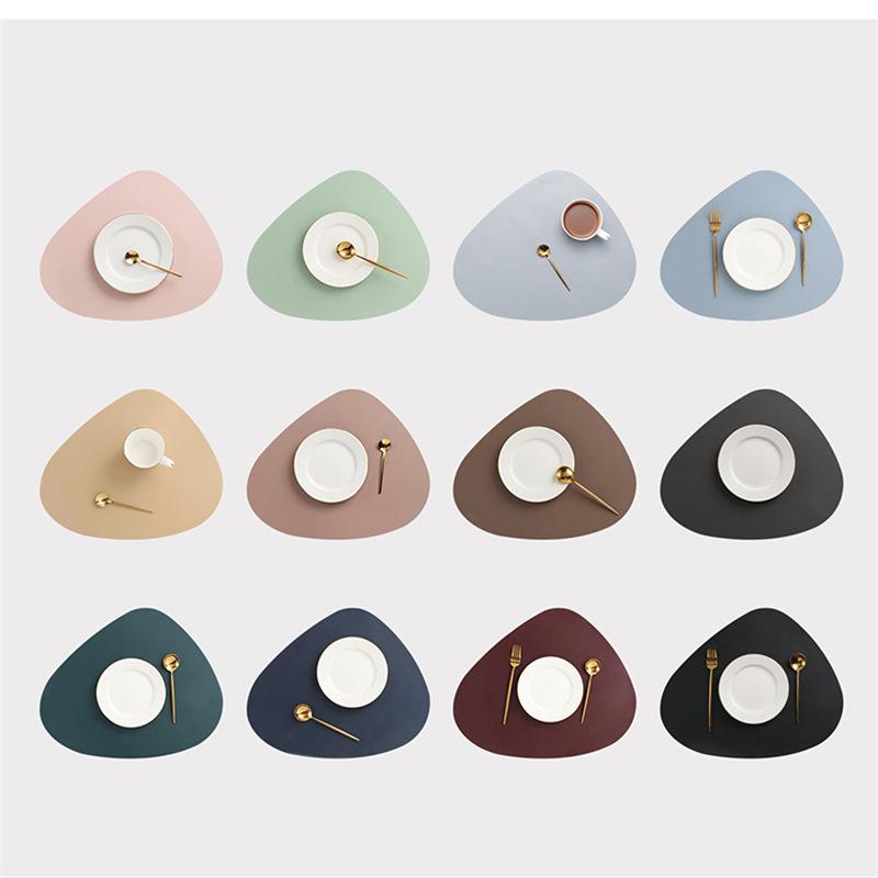 ランチョンマット コースター セット 北欧風 おしゃれ PUレザー 両面 防水防油加工 ダイニングテーブル用 シンプル モダンデザイン 傷防止 耐熱