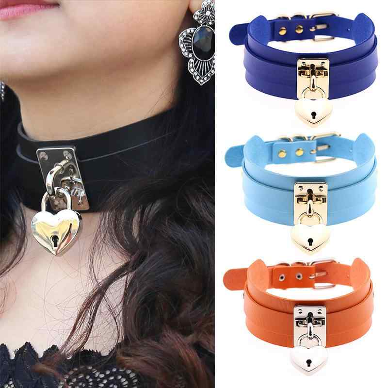 チョーカー レディース ダブル PUレザー ハートロック 個性的 大胆 欧米風 ストリートファッション ク..