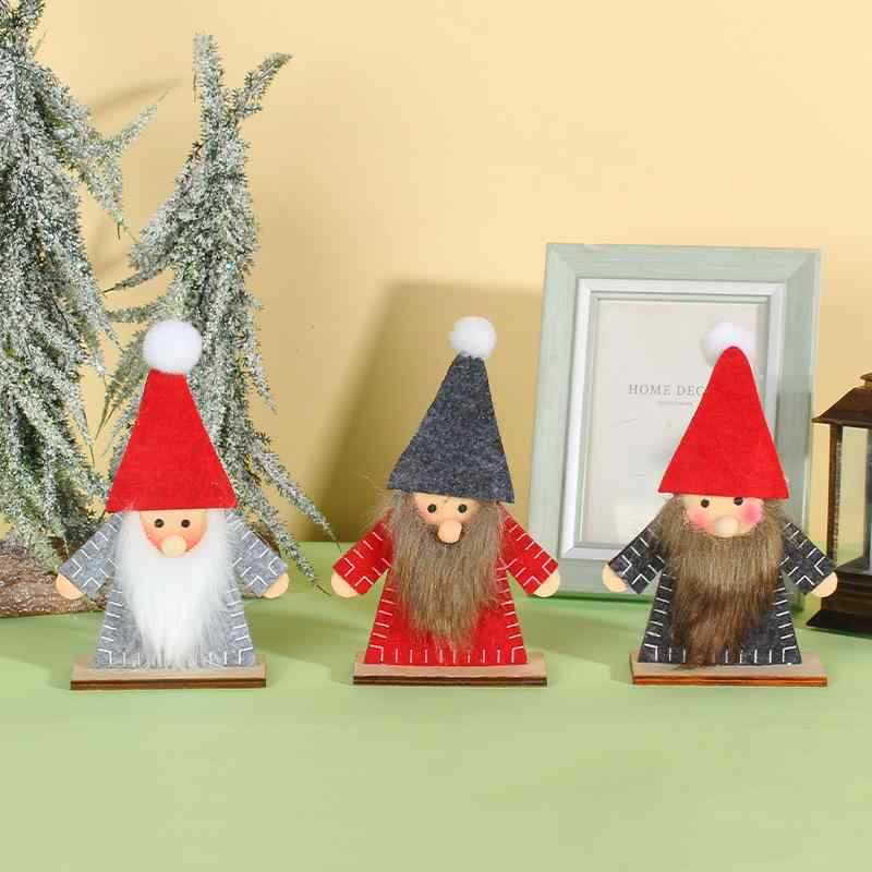 クリスマス飾り 木製 北欧風 卓上 鹿 トナカイ ミニツリー サンタクロース 置物 オブジェ ショーウィンドウ インテリア デコレーション プレゼント 雑貨 イベント