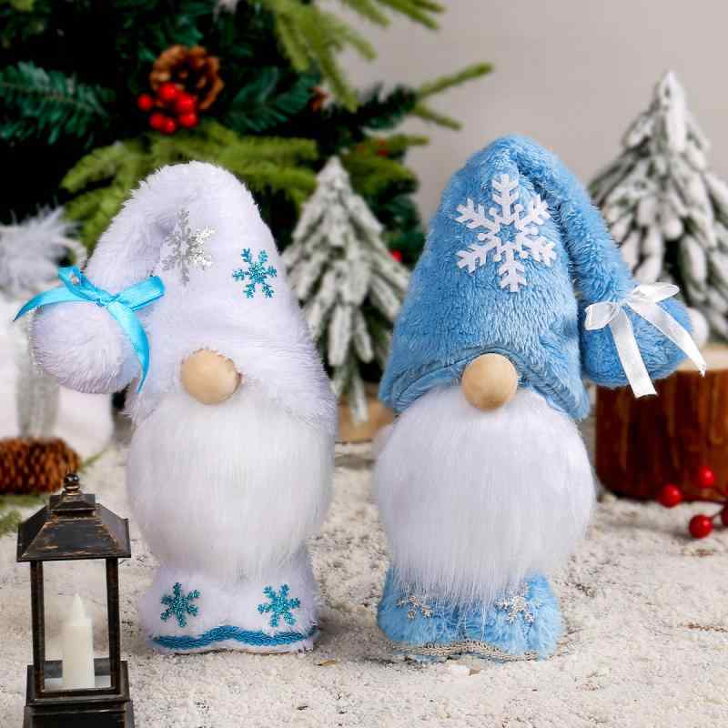 クリスマス ノーム ぬいぐるみ 自立 雪の結晶 ルドルフ フェイスレスドール かわいい マスコット 置物 ..