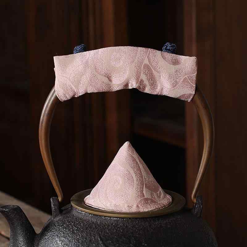 茶道具 和風 布製 ファブリック 急須 鉄瓶 銀瓶 銅瓶 ハンドルカバー 持ち手カバー 蓋カバー 鍋敷き 断..