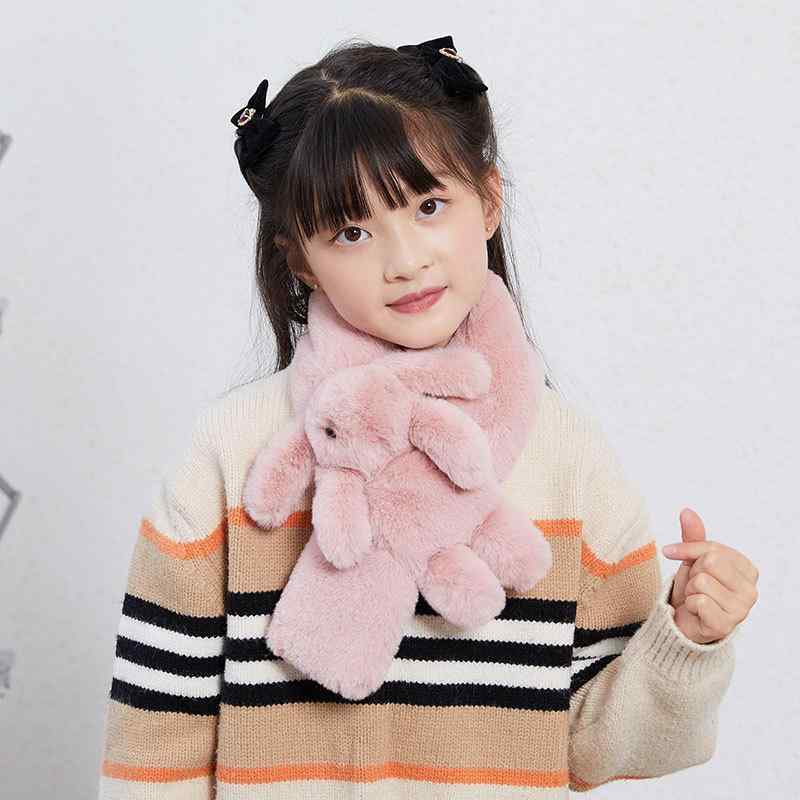 ネックウォーマー キッズ 子供 ベビー 男女兼用 親子 秋冬 保温 かわいい キャラクター うさぎ 高級感 ..