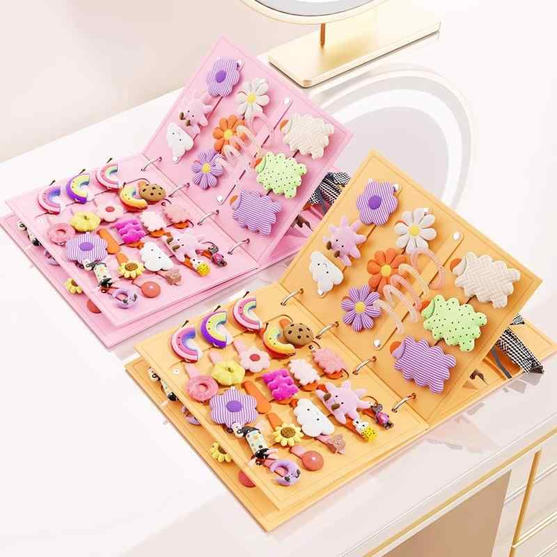 収納ファイル キッズ かわいい 折りたたみ ディスプレイ ヘアアクセサリー ジュエリー 髪飾り ヘアクリ..