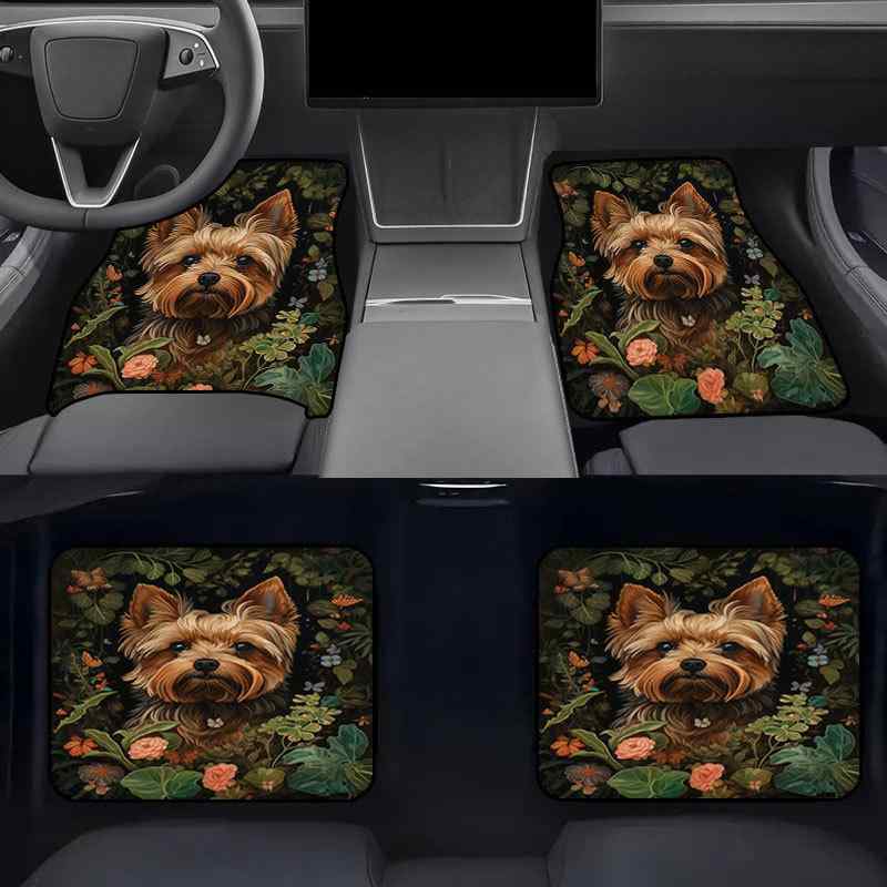 車用マット 滑り止め 汚れ防止 オールシーズン対応 5点セット キャラクタープリント フロア トランク ..