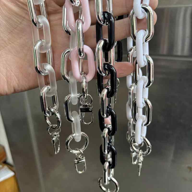 チェーンストラップ アクリル製 軽量 おしゃれ 付け替え 交換用 カメラバッグ スマホケース ハンドバッ..