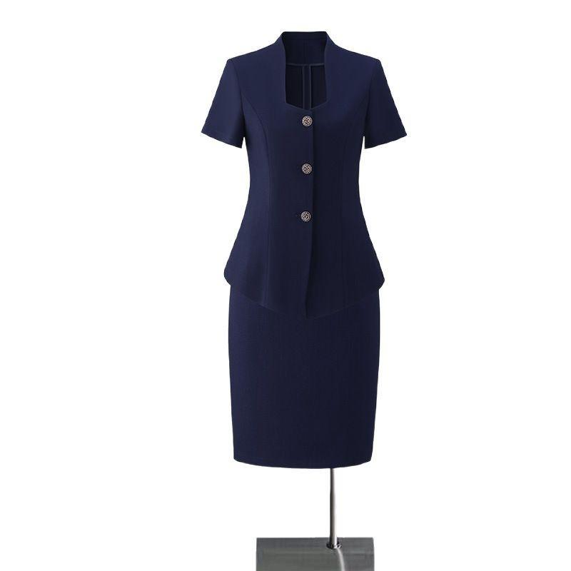 セットアップ レディース 薄手 半袖 スーツジャケット スカート パンツ オフィス 通勤 ビジネス 美容師..