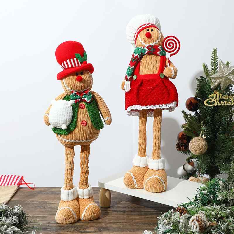 ぬいぐるみ クリスマス 置物 男性 女性 伸縮 ジンジャーブレッドマン クッキーマン キャラクター ショ..
