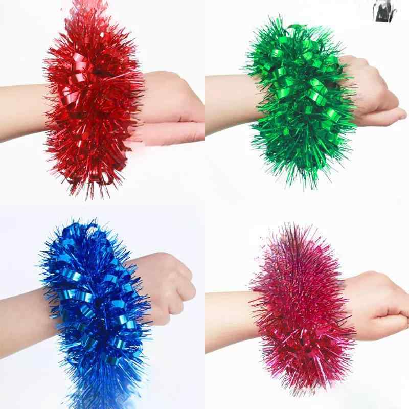 リストバンド 子供 キッズ 幼稚園 ダンス 発表会 運動会 学芸会 お遊戯会 イベント 小道具 スパンコール 鈴付き キラキラ カラフル アクセサリー