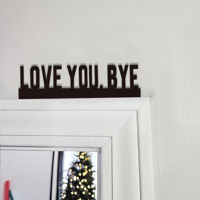 ウォールデコ 木製 ウッド 英字メッセージ ドア角飾り ドアフレーム 壁掛け アメリカンカントリー おしゃれ インテリア雑貨 玄関 リビング 室内装飾