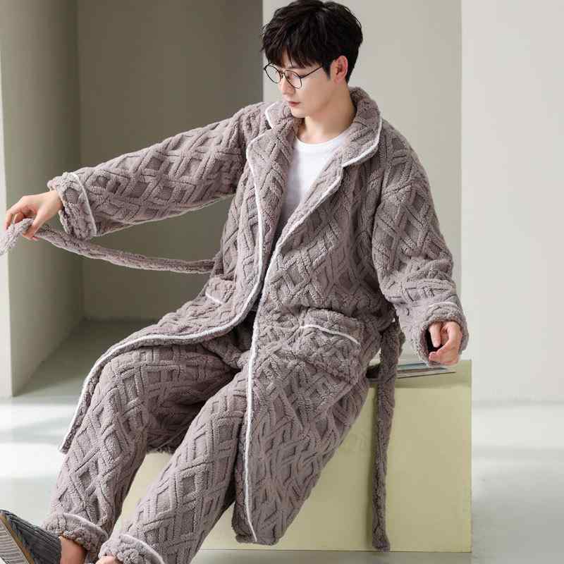 バスローブ メンズ 厚手 裏起毛 フード付き 保温 あったか ふわふわ もこもこ 大きいサイズ ゆったり ..