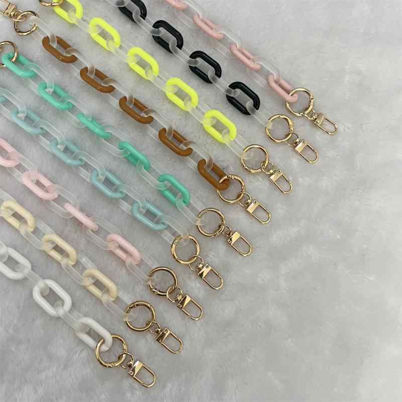 ストラップ アクリル製 チェーン スマホ 携帯 バッグ ポシェット用 多機能 軽量 ハンド ショルダー 斜..