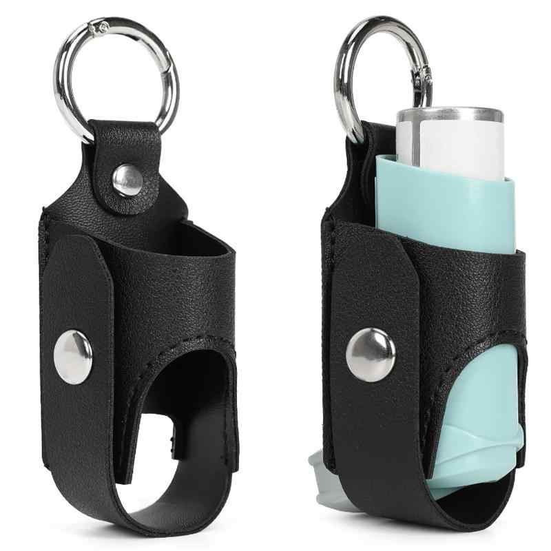 ポーチ ミニ 携帯用 抗菌 吸入器 スプレーボトル 薬瓶 収納ケース 1本用 旅行 トラベル 小物入れ 円筒..