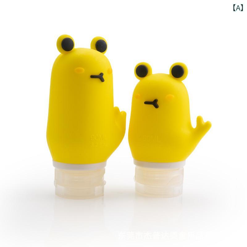 詰め替えボトル シリコン製 小分け容器 かわいい魚型デザイン おしゃれ コンパクト 液体 シャンプー ボ..