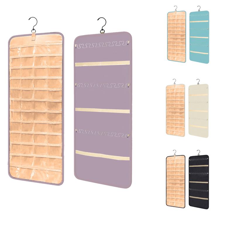 ジュエリー アクセサリー ウォールポケット 吊り下げ収納 ネックレス ピアス 指輪 密閉 酸化防止 変色..