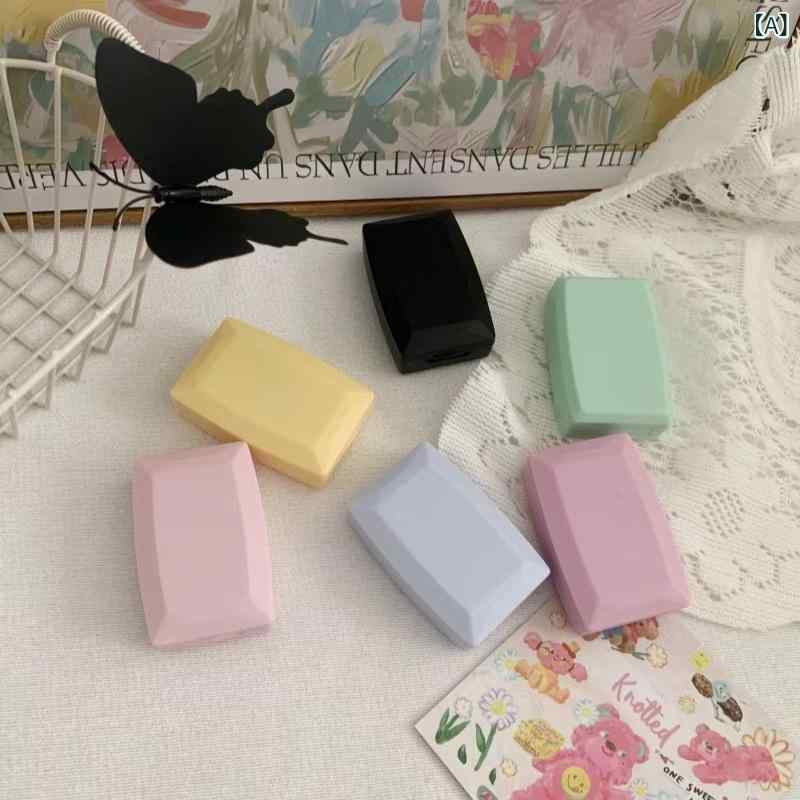 コンタクトレンズケース ミラー付き コンパクト かわいい カラコンケース 携帯用 ミニ キャンディカラー レンズケース ケア用品 旅行 お泊まり 持ち運び mzymzy-11379429 モズラボ サンプル画像2