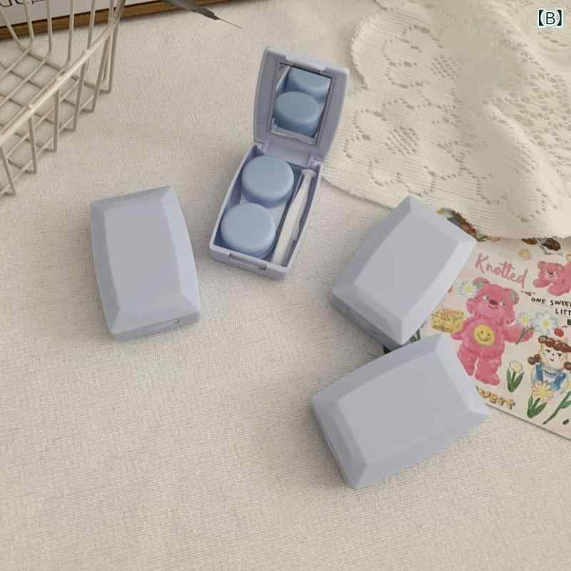 コンタクトレンズケース ミラー付き コンパクト かわいい カラコンケース 携帯用 ミニ キャンディカラー レンズケース ケア用品 旅行 お泊まり 持ち運び mzymzy-11379429 モズラボ サンプル画像3