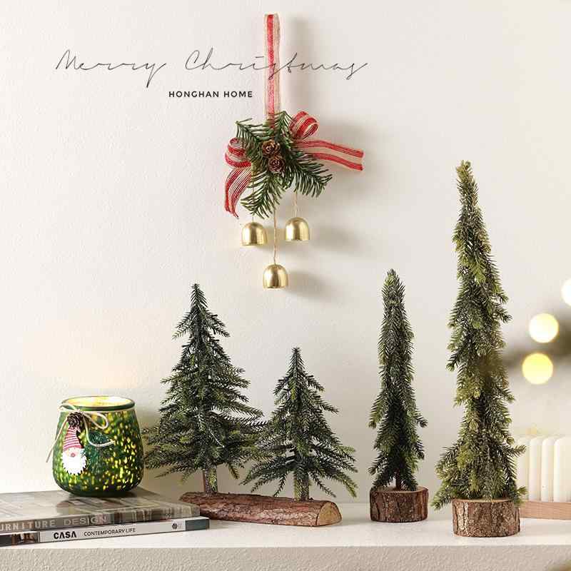 クリスマスツリー ミニ 卓上 家庭用 木製 オーナメント 置物 30cm ラメ入り ゴールド シルバー クリスマス飾り おしゃれ インテリア デコレーション ギフト プレゼント ディスプレイ