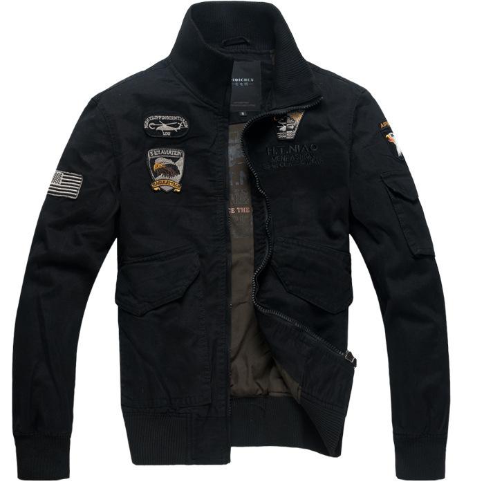 ジャケット メンズ ウォッシュ加工 綿100% 空軍タイプ ミリタリー アウター ブルゾン 秋冬 ビッグシルエット カジュアル 普段使い トレンド アメカジ