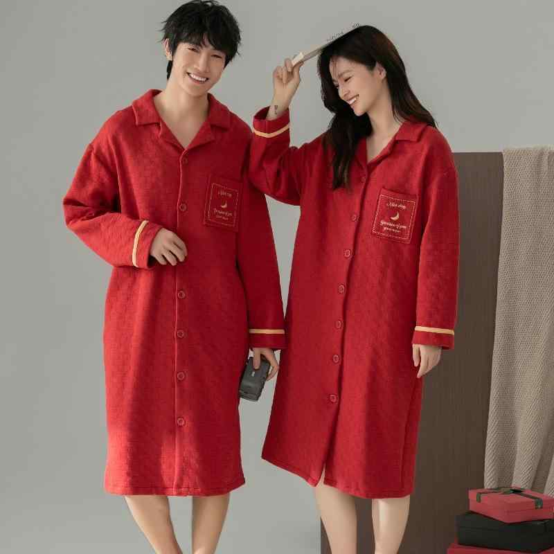 ルームウェア パジャマ レディース メンズ カップル 高級感 秋冬 厚手 あったか キルティング 綿100% ..