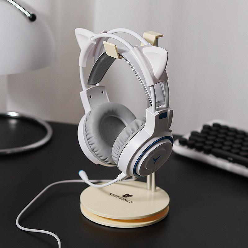 ヘッドホンスタンド おしゃれ 高品質 金属製 木製 デスク収納 PC用 ゲーミング ヘッドセットホルダー ..