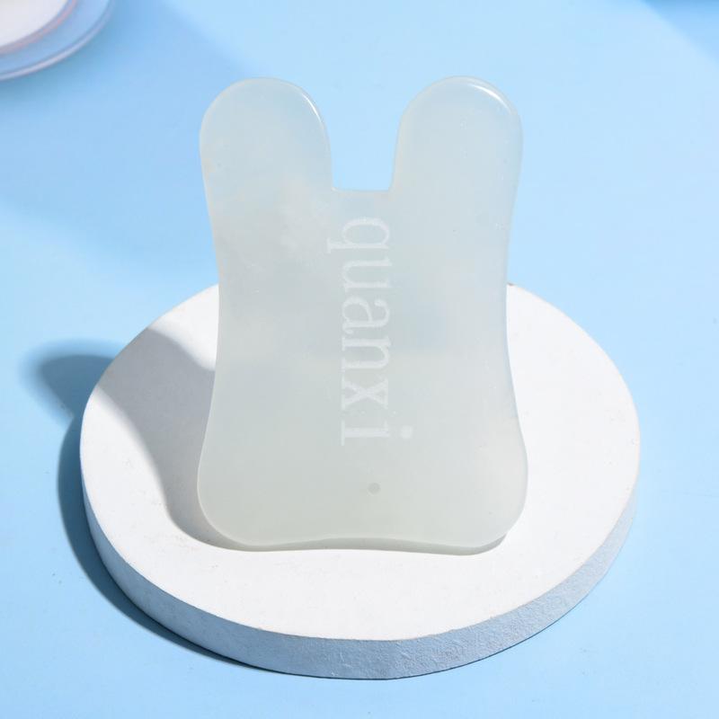 楽天モズラボかっさプレート フェイス マッサージ 美容 スキンケア 岫玉 翡翠 天然石 カーブ型 リフトアップ 引き締め 血行促進 ツヤ肌（x2）