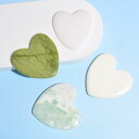 かっさプレート 岫玉製 天然石 厚手 ハート型 フェイシャルケア 美顔マッサージ 小顔 リフトアップ 自宅エステ リラックス 癒し(x2)