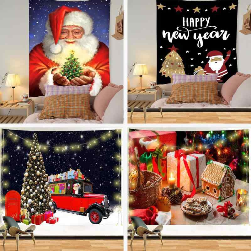 タペストリー クリスマス 背景布 壁掛け おしゃれ インテリア 飾り付け ポリエステル製 大判 多機能 リ..