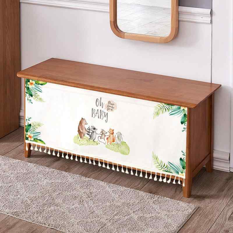 のれん 穴あけ不要 マジックテープ 貼り付けタイプ 目隠しカーテン キッチン 間仕切り クローゼット 収納棚 キャビネット 防塵 埃よけ 布製 厚手 北欧風 おしゃれ(x2)