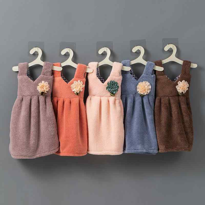 ハンドタオル キッズ 子供用 かわいい 壁掛け式 フック付き 吸水速乾 サンゴマイヤー マイクロファイバ..