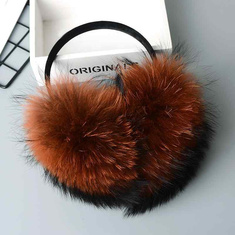 イヤーマフ 耳当て 男女兼用 ユニセックス 防寒 保温 暖かい 調節可能 リアルファー タヌキファー ビッグサイズ 特大 韓国風 おしゃれ スキー スノーボード ウィンタースポーツ アウトドア 秋冬(x2)