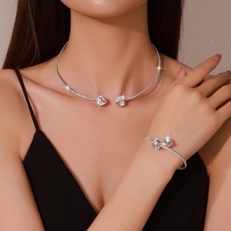 ネックレス レディース 銅製 繊細 爪留め ジルコニア パールチェーン ティアドロップ チョーカー 大ぶ..