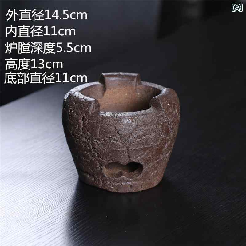 耐熱 耐久性 卓上 ミニコンロ 炭炉 レトロ 手作り クラック加工 家庭用 中国茶器 茶道具 湯沸かし お茶 木炭 龍眼炭 陶器製