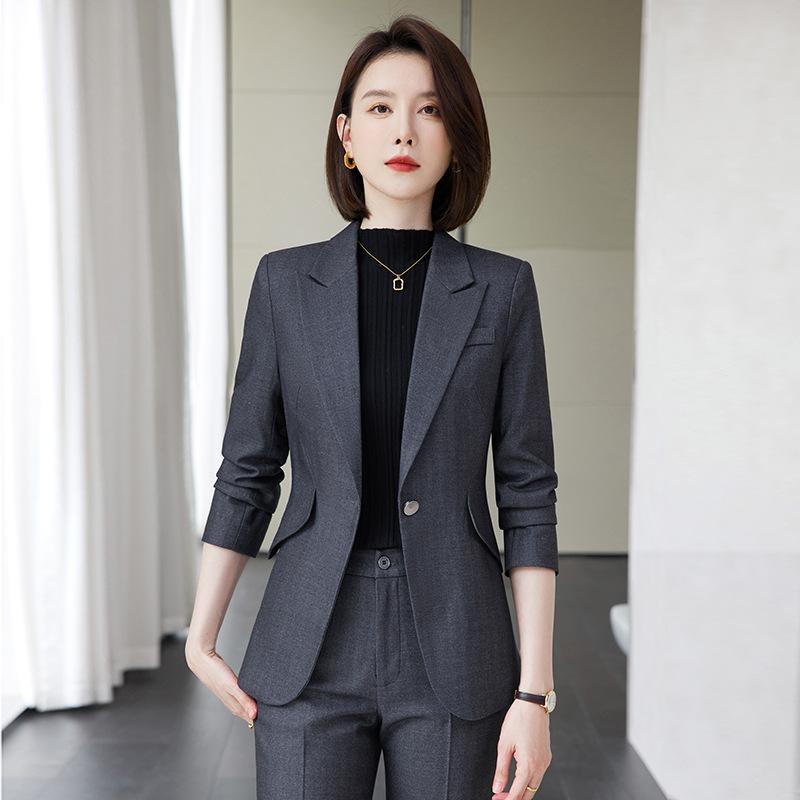 Pants Suit - スーツ レディース オフィス ビジネス 通勤 フォーマル セットアップ ジャケット パンツ パンツスーツ エレガント 高級感 上品 スタイリッシュ 事務服 正装 長袖 ポリエステル 秋冬