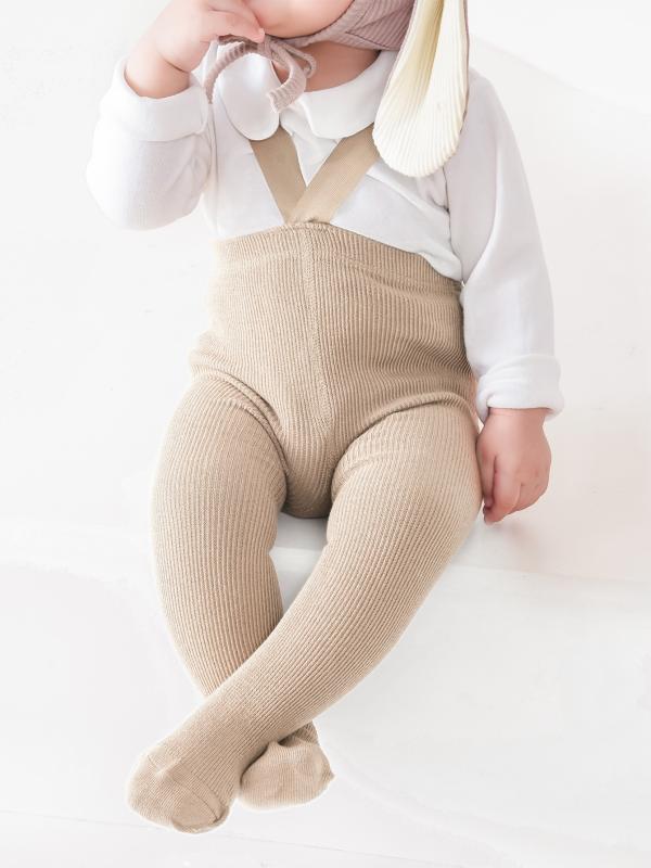 レギンス キッズ 女の子 ベビー タイツ サロペットパンツ リブニット ストライプ ...
