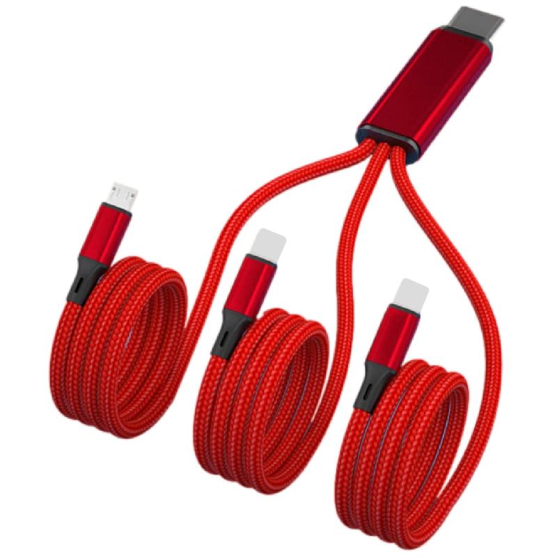 3 in 1 Type C 急速充電ケーブル 【120cm】 Micro Android充電器