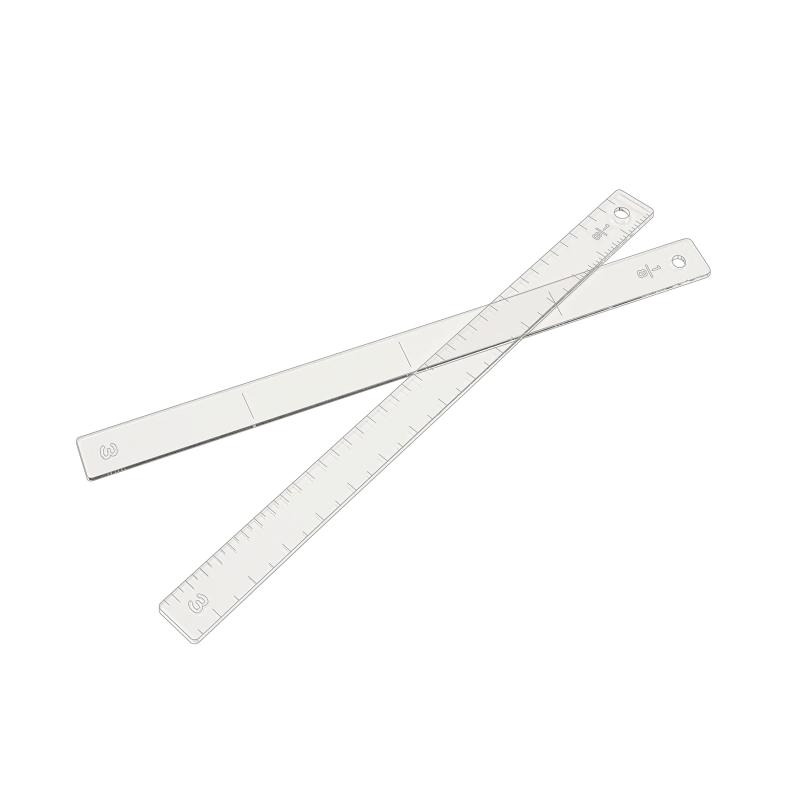 アクリルルーラー Rolling Pin Guide Sticks 2本セット 3mm厚 5mm厚 ルーラー 麺棒ガイド パン ベイキング 幅広サイズ キッチン パンルーラー