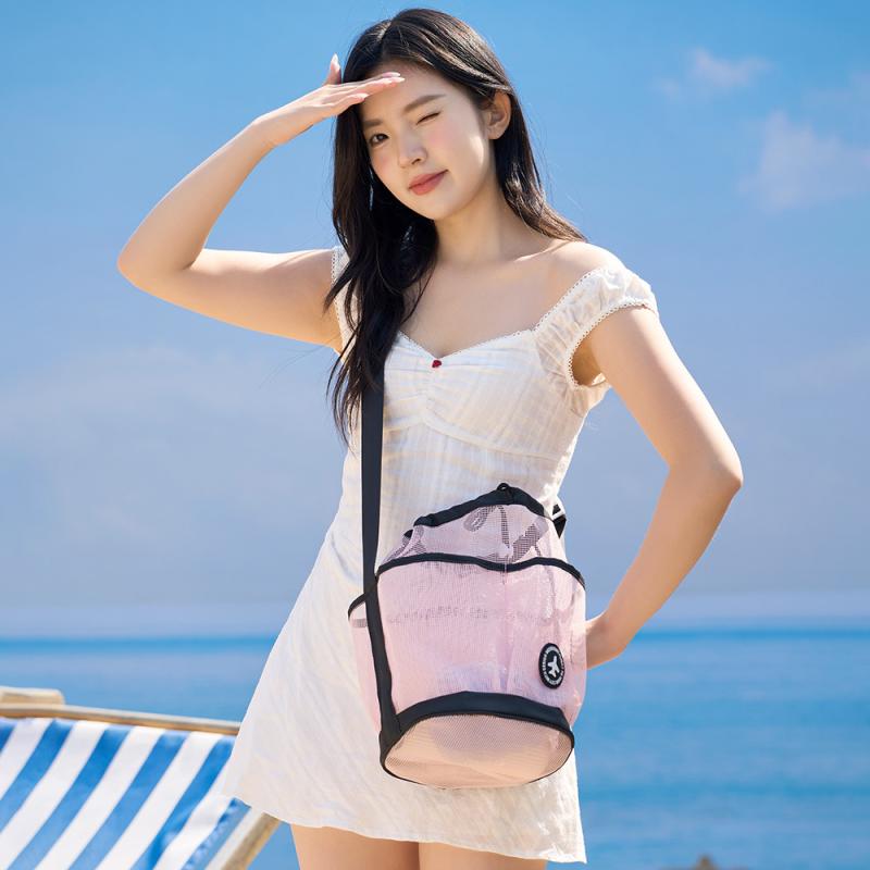 収納バッグ レディース メンズ 大容量 防水 ビーチバッグ メッシュバッグ プールバッグ スパバッグ トラベルポーチ トートバッグ 軽い 撥水 温泉 旅行 アウトドア mzymzy-11166299 モズラボ パッケージ画像