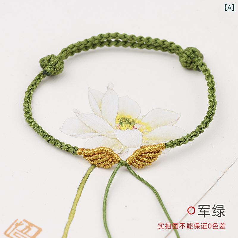 ブレスレット レディース メンズ 手芸 編み紐 天使の羽 ペア お揃い ラッキーアイテム ハンドメイド 4本編み アクセサリーの商品画像 2