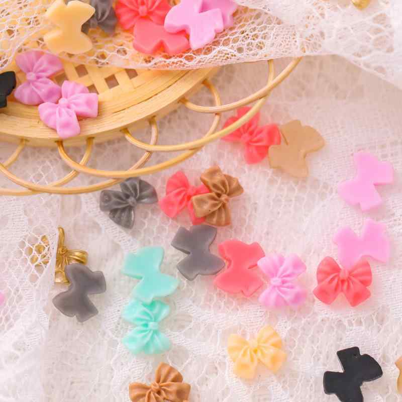 ネイルパーツ レディース 蝶結び リボン モチーフ 立体 ネイルアート デコパーツ ミニ 3D 樹脂 ハンドメイド レジン …